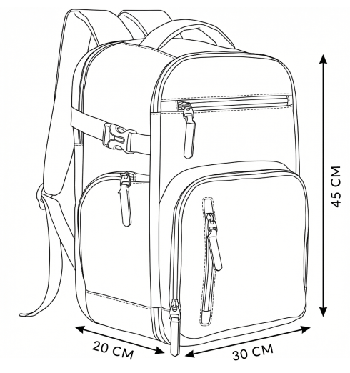 Rucsac de avion gri ZG948