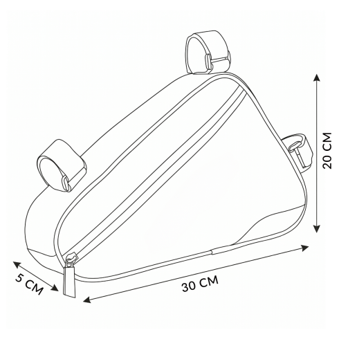 Borsetă triunghiulară pentru cadru bicicletă ZG953