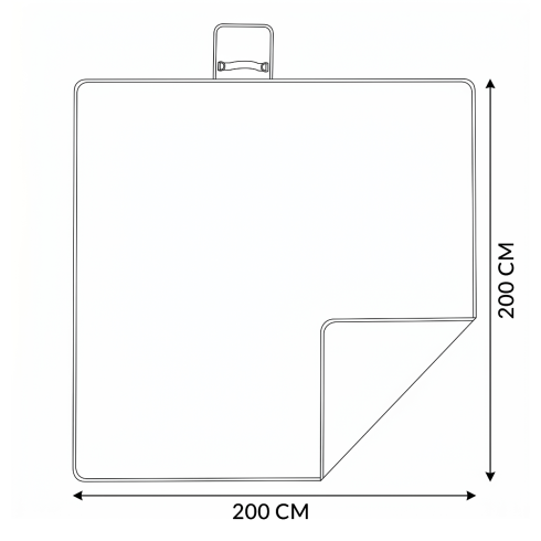 Pătură de picnic 200x200 cm cu izolație, ZG973