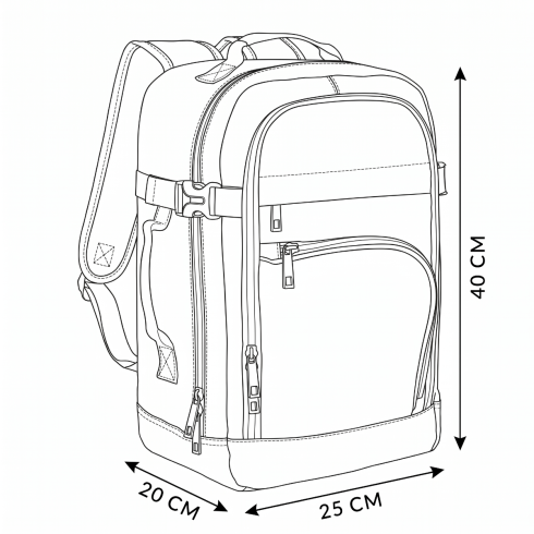 Rucsac de călătorie pentru avion 40x25x20 ZG912