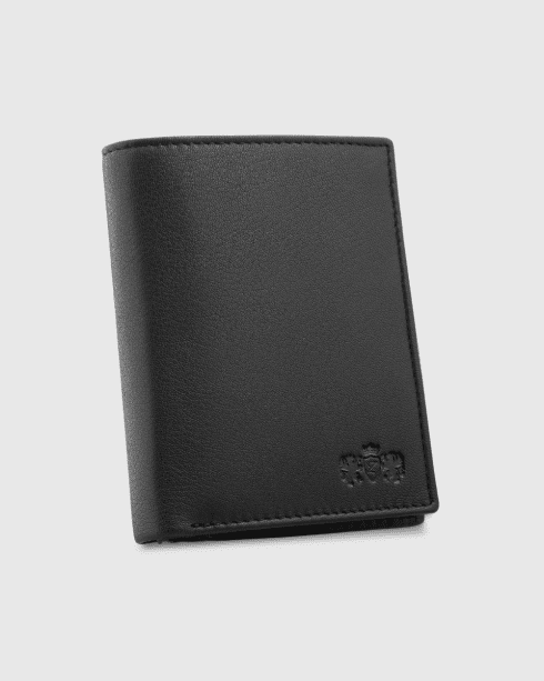 Portofel bărbătesc negru din piele naturală, vertical, RFID Secure, Zagatto – imaginea 2