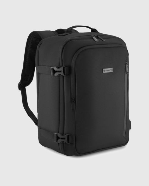 Rucsac negru de avion 40x30x20, poliester și nylon, Zagatto