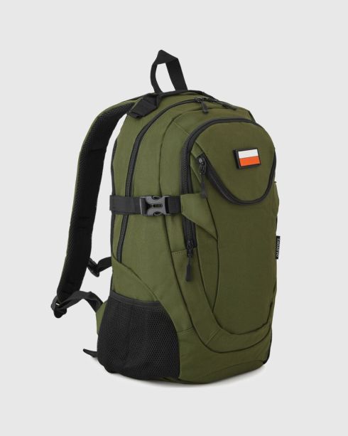 Rucsac tactic verde cu compartiment pentru laptop, poliester și nylon