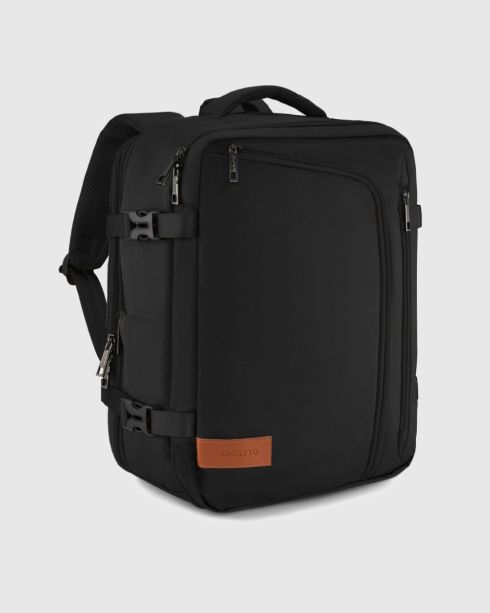 Rucsac negru pentru avion 40x30x20, poliester și nylon, Zagatto