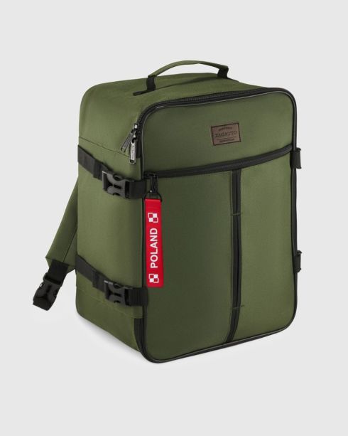 Rucsac verde pentru avion 40x30x20, poliester și nylon, Zagatto – imaginea 2