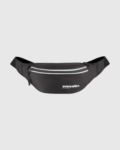 Borsetă sport neagră cu element reflectorizant, poliester, Zagatto – imaginea 2