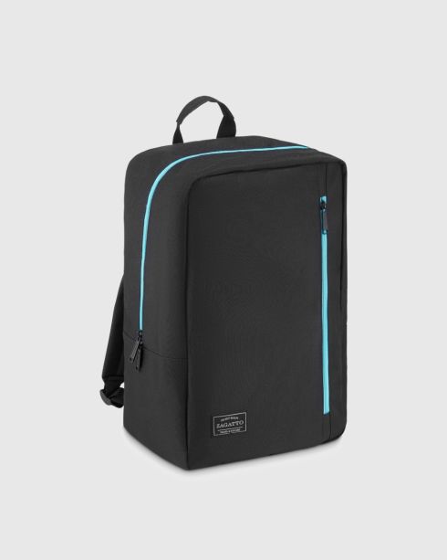 Rucsac de călătorie negru pentru avion 40x30x20, poliester și nylon, Zagatto