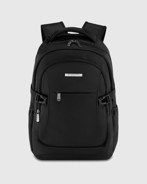 Rucsac negru cu compartiment pentru laptop, poliester și nylon, Zagatto