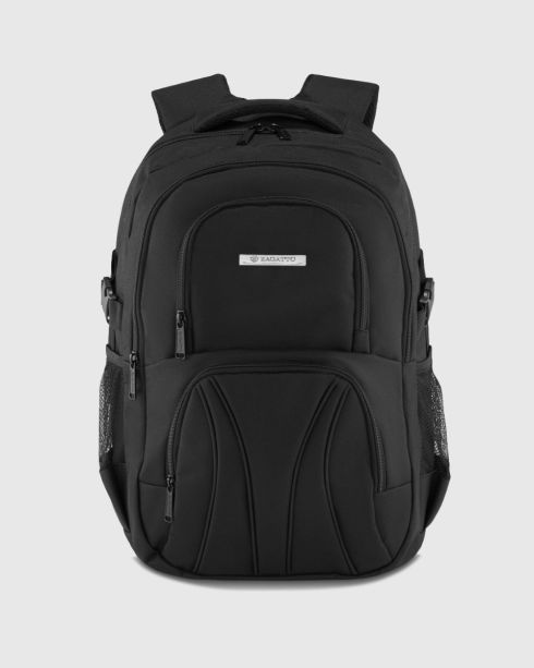 Rucsac negru cu compartiment pentru laptop, poliester și Codura, Zagatto