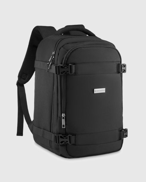 Rucsac gri pentru avion 40x20x25, poliester și Codura, Zagatto