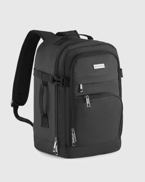 Rucsac gri pentru bagaj de mână 40x20x25, poliester și Codura, Zagatto