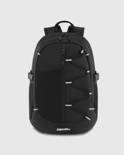 Rucsac negru cu compartiment pentru laptop, poliester și Codura, Zagatto