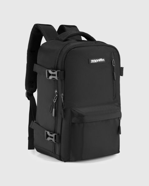 Rucsac negru de cabină pentru avion 40x25x15, poliester, Zagatto