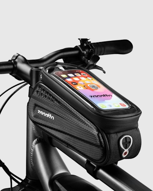 Geantă neagră pentru cadru bicicletă, poliuretan, Zagatto – imaginea 2