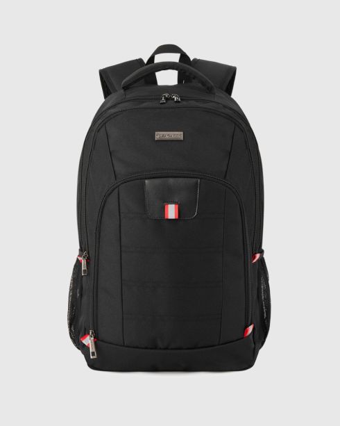 Rucsac școlar negru multifuncțional, poliester, nylon, Zagatto