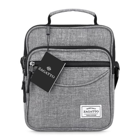 Geantă crossbody gri West Pack, poliester și nylon, Zagatto ZG55 – imaginea 2