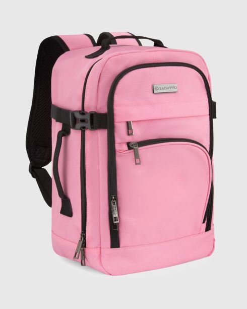 Rucsac damă roz bagaj de mână 40x20x25 cm, poliester, Zagatto