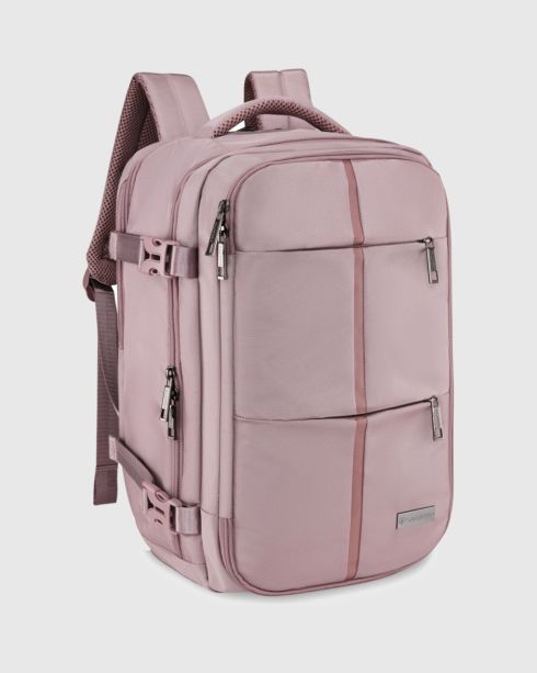 Rucsac de damă roz ergonomic pentru avion 40x20x25 cm, poliester și nylon, Zagatto