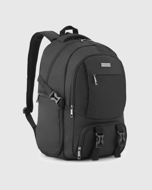 Rucsac negru cu mai multe compartimente și buzunar pentru încălțăminte, poliester și nylon, Zagatto – imaginea 2