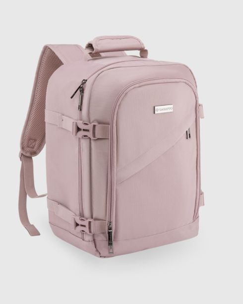 Rucsac de călătorie roz 40x30x20 cm, poliester și nylon