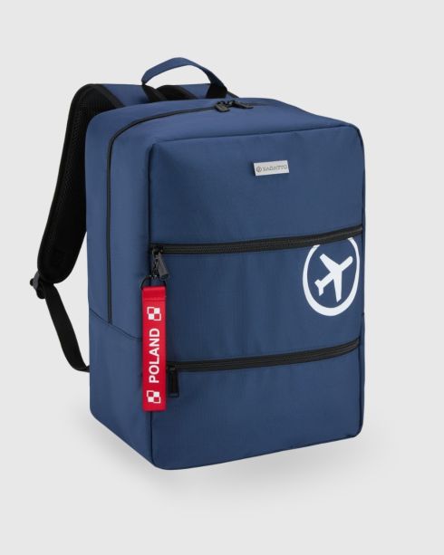Rucsac de călătorie albastru 40x30x20 cm, poliester și nylon