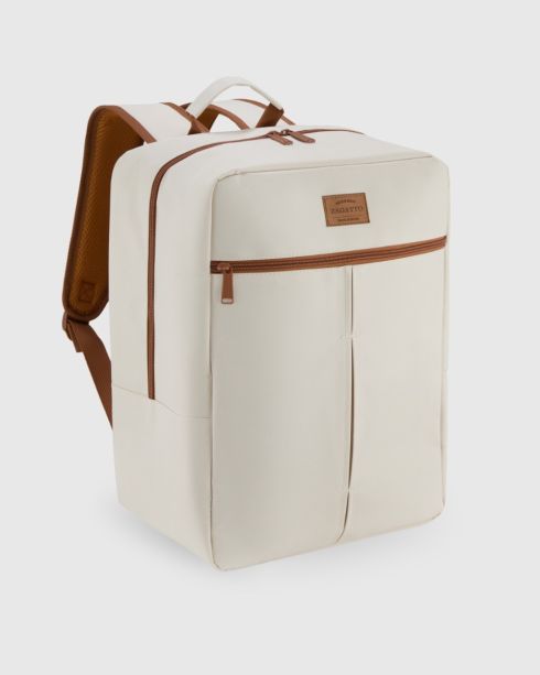 Rucsac de călătorie bej 40x30x20 cm, poliester și nylon