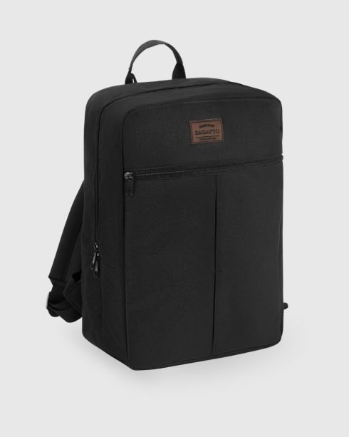 Rucsac negru pentru avion 40x30x20, poliester și nylon, Zagatto