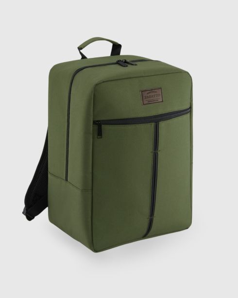 Rucsac verde de avion 40x30x20, poliester și nylon, Zagatto
