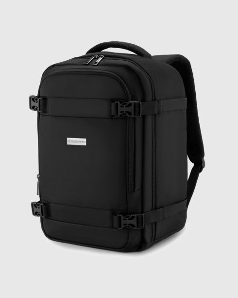 Rucsac negru de cabină avion 40x30x20, poliester și nylon, Zagatto – imaginea 2