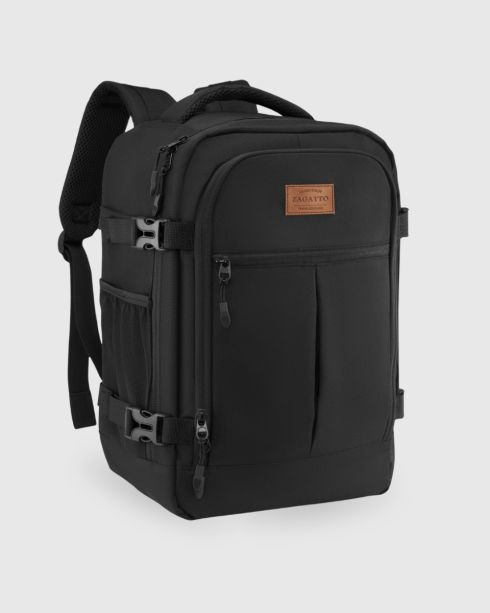 Rucsac negru de cabină avion 40x30x20, poliester și nylon, Zagatto