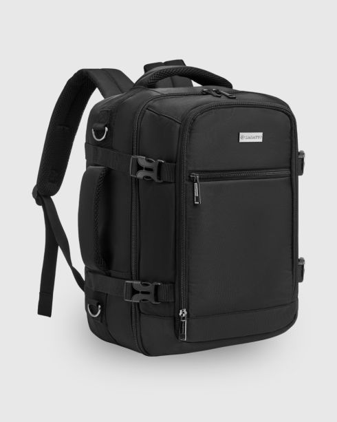 Rucsac negru de cabină avion 40x30x20, poliester și nylon, Zagatto
