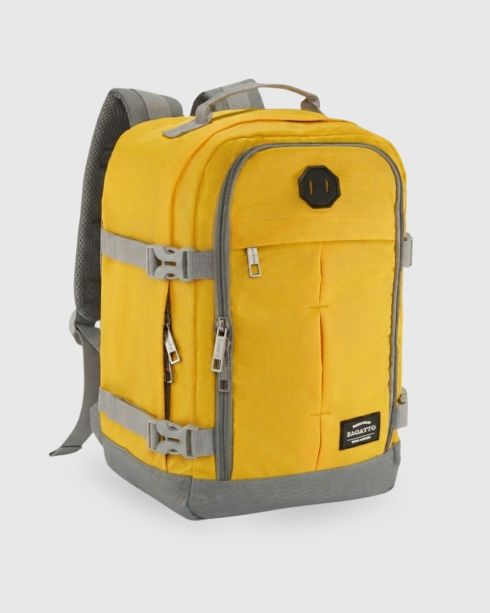 Rucsac galben de cabină avion 40x30x20, poliester și nylon, Zagatto