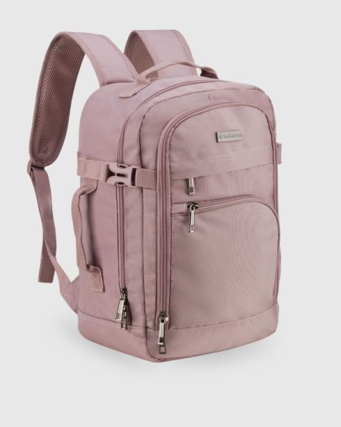 Rucsac roz de cabină avion 40x30x20 pentru călătorii, poliester și nylon, Zagatto