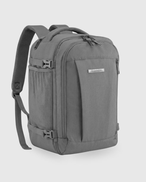 Rucsac gri bagaj de mână 40x30x20 avion, poliester și nylon, Zagatto – imaginea 2