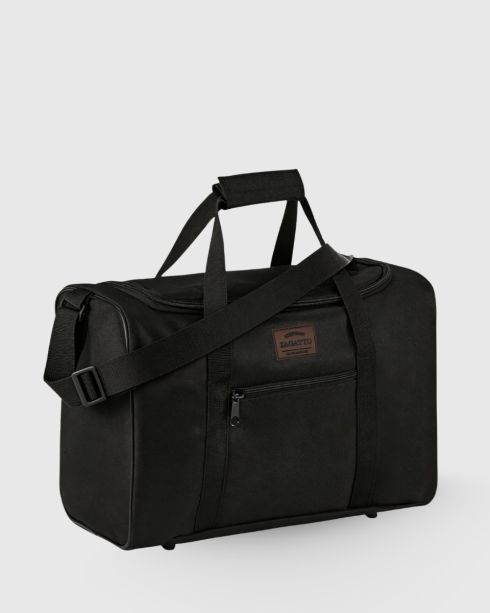 Geantă neagră de călătorie 40x30x20 bagaj de cabină, poliester și nylon, Zagatto
