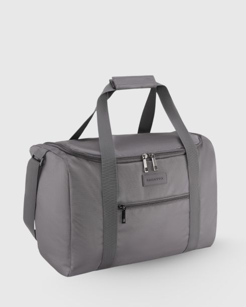 Geantă gri de călătorie 40x30x20 bagaj de cabină, poliester și nylon, Zagatto