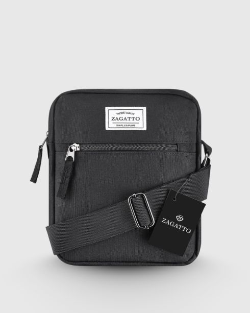 Geantă crossbody neagră West Pack, poliester și nylon, Zagatto ZG52