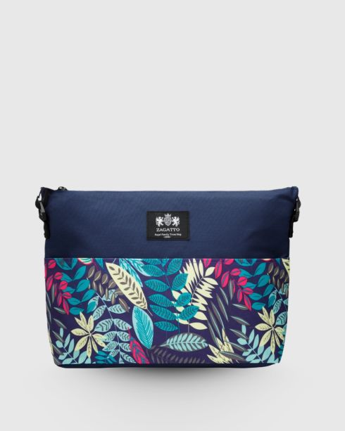 Geantă multicolor-floral pentru mămici, organizator, poliester, nylon, Zagatto