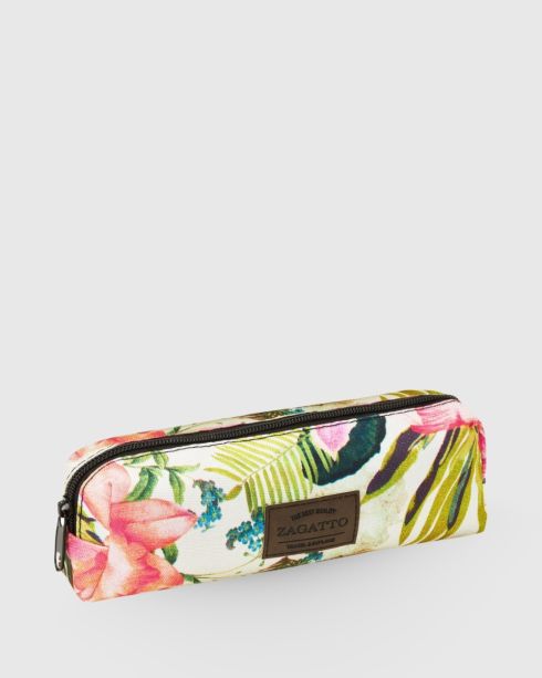Penar școlar multicolor-floral cu fermoar, poliester și nylon, Zagatto – imaginea 3