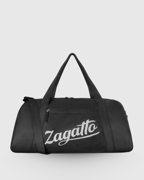 Geantă sport neagră de sală, poliester, Zagatto
