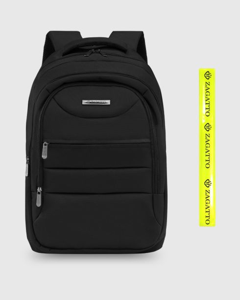 Rucsac negru cu compartiment pentru laptop 31L, poliester și nylon, Zagatto