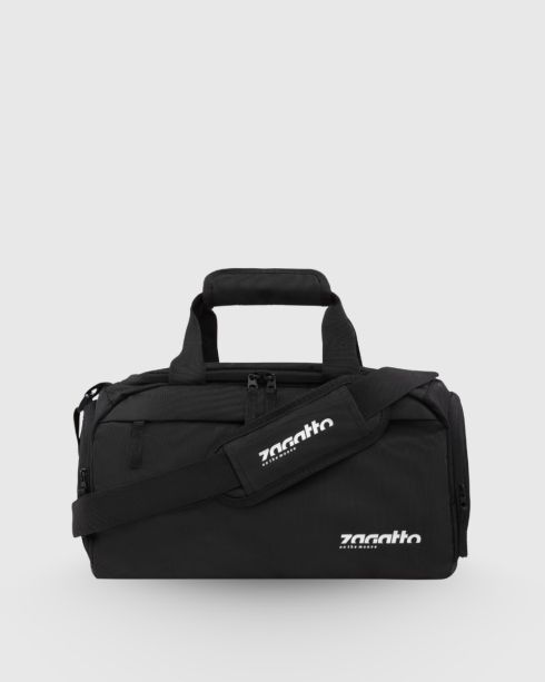 Geantă sport neagră cu buzunar pentru încălțăminte, poliester și nylon, Zagatto