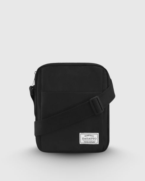 Geantă crossbody Negru bărbătească, poliester și nylon, Zagatto