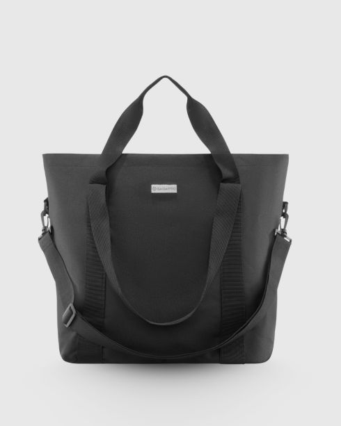 Geantă de umăr neagră pentru femei, tip shopper, poliester și nylon, Zagatto – imaginea 2