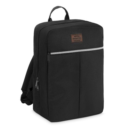 Rucsac de călătorie negru pentru avion 40x30x20, poliester și nylon, Zagatto