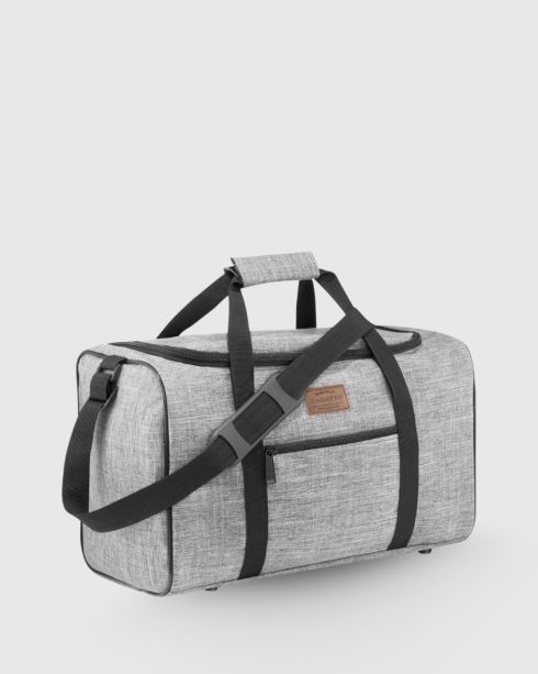 Geantă de avion gri 40x20x25, poliester și nylon, Zagatto