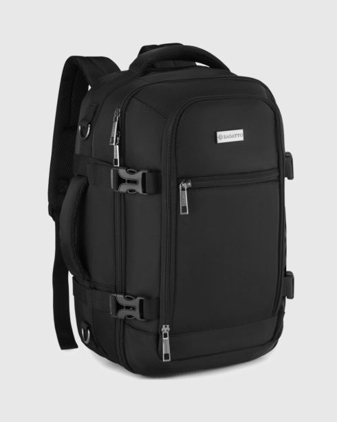 Rucsac negru de cabină 40x25x20, poliester și nylon, Zagatto
