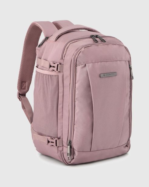 Rucsac de avion 40x20x25 roz pudrat, poliester nylon, Zagatto