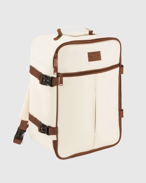 Rucsac bej de bagaj de mână 40×30×20 cm, poliester și nylon, Zagatto – imaginea 2