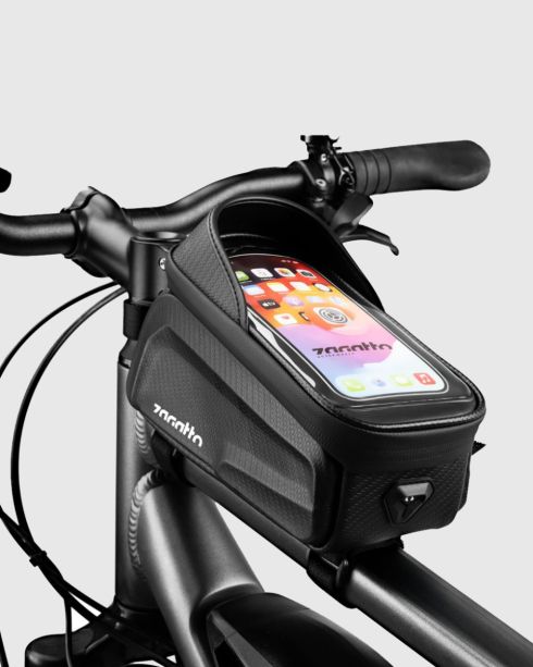 Geantă neagră pentru cadru bicicletă, poliuretan, Zagatto – imaginea 2